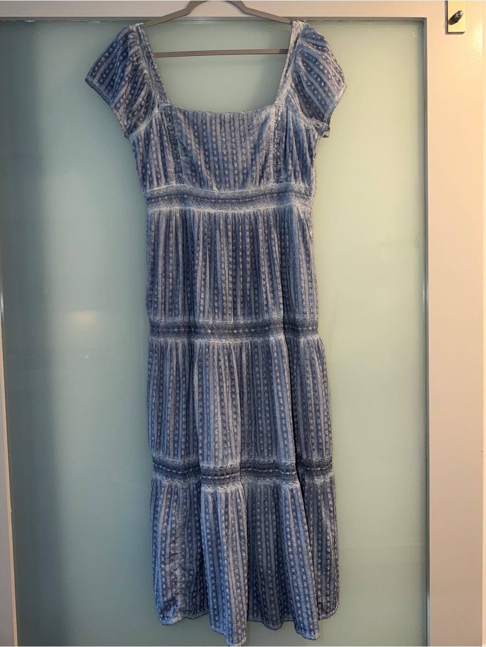 American Eagle Outfitters Light Blue Patterned Dress